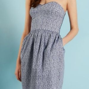 Jack Wills Structured Strapless Dress